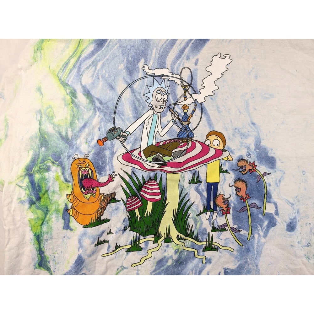 Rick & Morty Cartoon Network T-Shirt Tie Dye XL Ripple Junction Adult Swim 45"